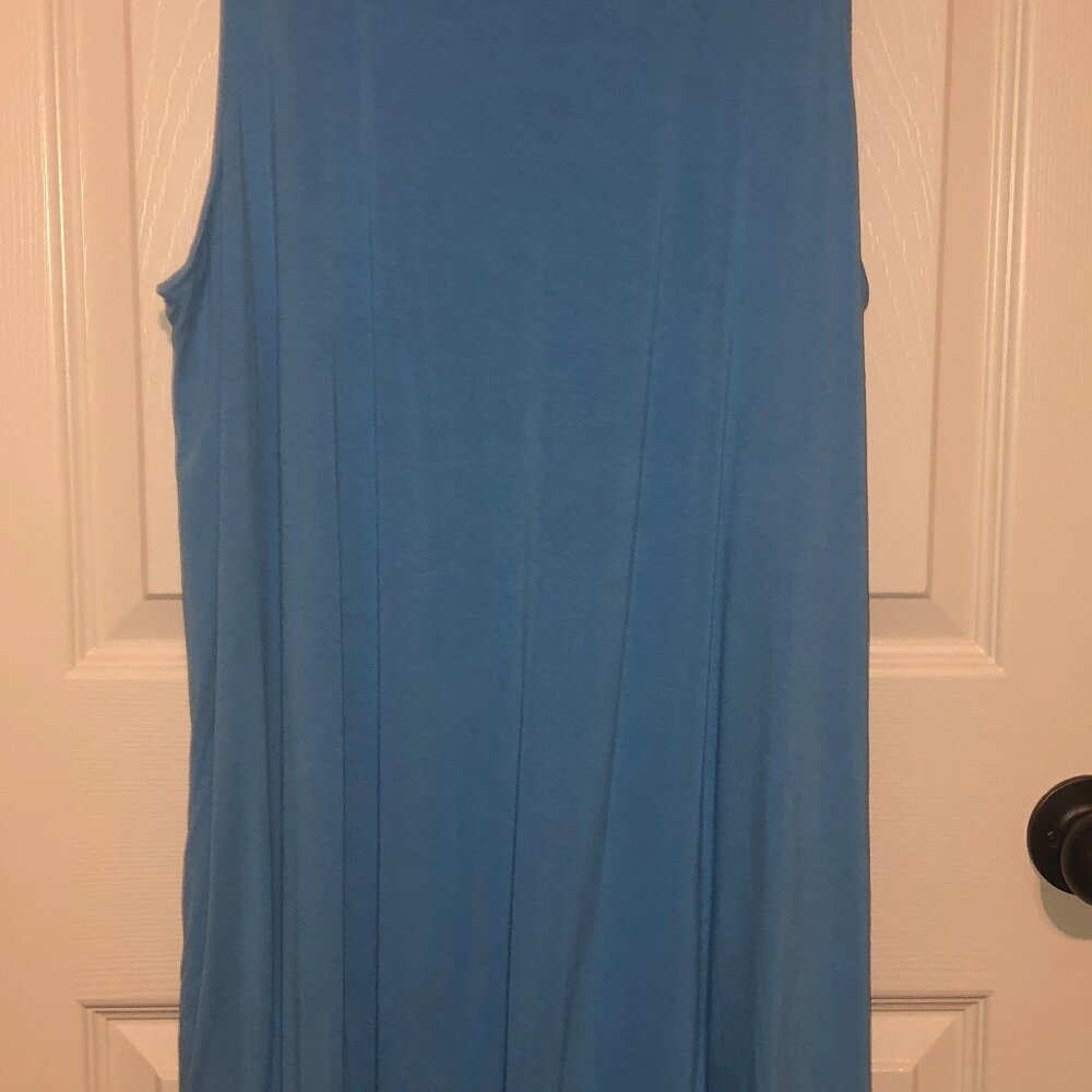 Time and Tru light blue round neck jersey dress with‎ pockets size XXL - Picture 6 of 6